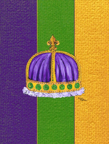 Mardi Gras Flag Canvas - House Size