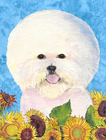 Picture of Carolines Treasures SS4160CHF 28 x 40 In. Bichon Frise Flag Canvas- House Size