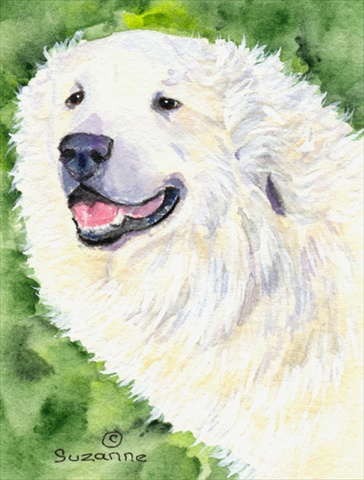 Picture of Carolines Treasures SS8981CHF 28 x 40 In. Great Pyrenees Flag Canvas- House Size