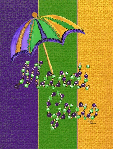Mardi Gras Flag Canvas  Mardi Gras  House Size
