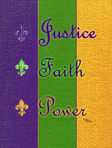 8374CHF 28 x 40 In. Mardi Gras Flag Canvas- House Size