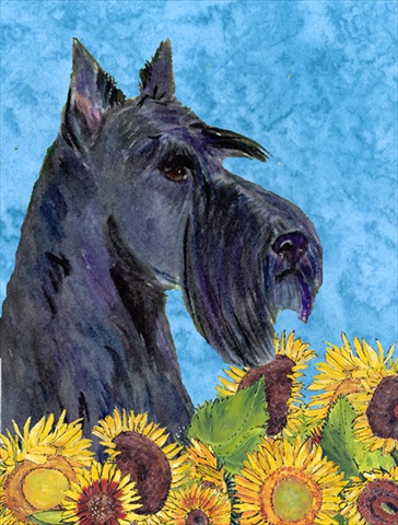 Picture of Carolines Treasures SS4163CHF 28 x 40 In. Scottish Terrier Flag Canvas- House Size