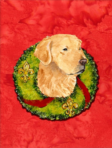 Picture of Carolines Treasures SS4166CHF 28 x 40 In. Golden Retriever Flag Canvas- House Size