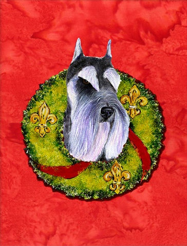 Picture of Carolines Treasures SS4167CHF 28 x 40 In. Schnauzer Flag Canvas- House Size