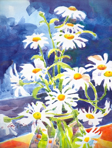 28 x 40 In. Flowers - Daisy Flag Canvas, House Size