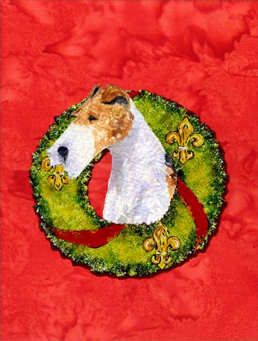 Fox Terrier Flag - Garden Size