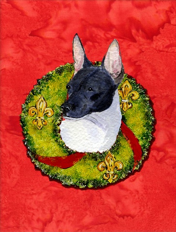 Picture of Carolines Treasures SS4170CHF 28 x 40 In. Rat Terrier Flag Canvas- House Size
