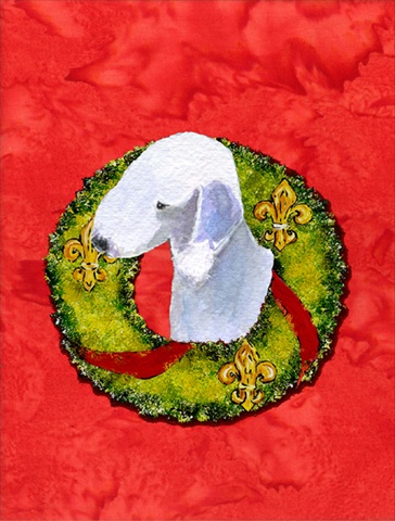 Picture of Carolines Treasures SS4173CHF 28 x 40 In. Bedlington Terrier Flag Canvas- House Size