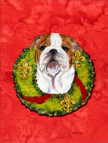 Picture of Carolines Treasures SS4174CHF 28 x 40 In. Bulldog English Flag Canvas- House Size
