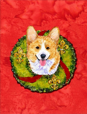 Picture of Carolines Treasures SS4176CHF 28 x 40 In. Corgi Flag Canvas- House Size
