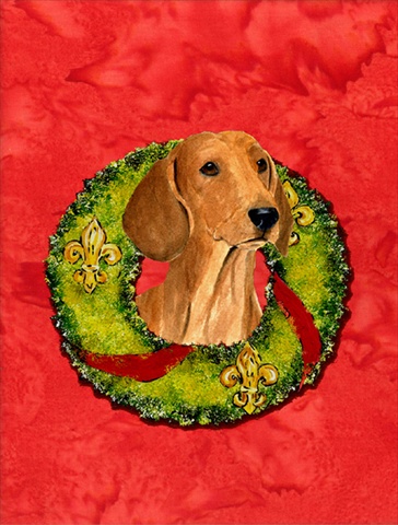 Picture of Carolines Treasures SS4177CHF 28 x 40 In. Dachshund Flag Canvas- House Size