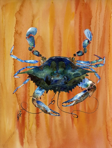 11 x 15 In. Crab Flag, Garden Size