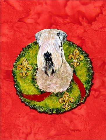 Wheaten Terrier Soft Coated Flag - Garden Size