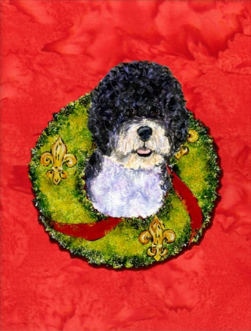 Portuguese Water Dog Flag- Garden Size