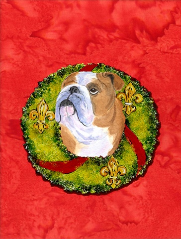 Picture of Carolines Treasures SS4181CHF 28 x 40 In. Bulldog English Flag Canvas- House Size