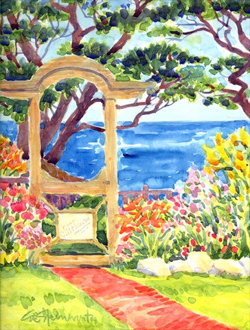 28 x 40 in. Seaside Arbour Flag Canvas House Size