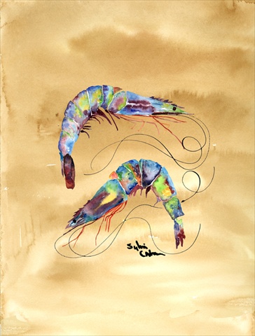 28 x 40 in. Shrimp Flag Canvas House Size