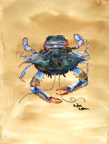 11 x 15 in. Crab Flag Garden Size
