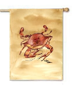 28 x 40 in. Crab Flag Canvas House Size