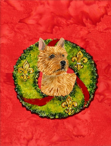 Norwich Terrier Flag Canvas House Size