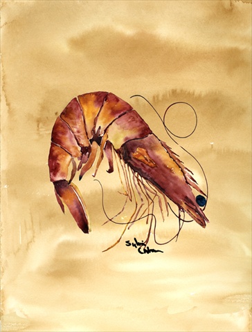 Shrimp Flag Canvas House Size 28 x 40 in.