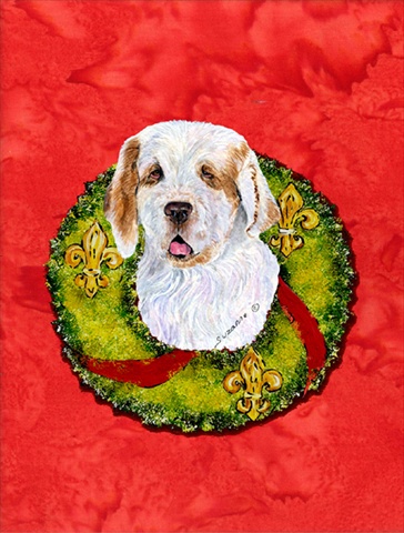 Clumber Spaniel Flag Garden Size