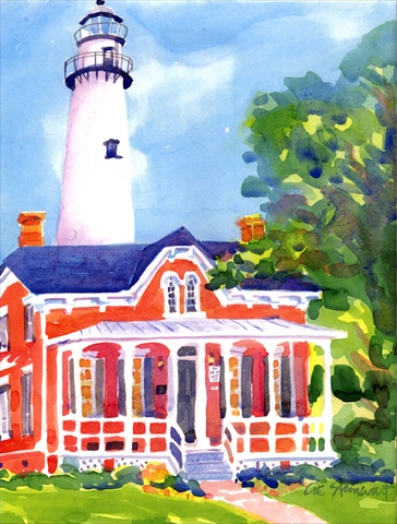 11 x 15 in. Lighthouse Flag Garden Size