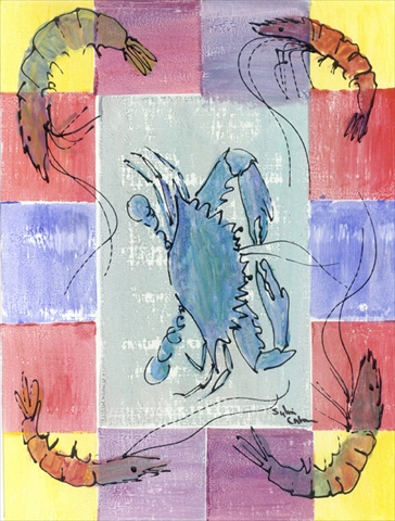Crab Flag Canvas House Size