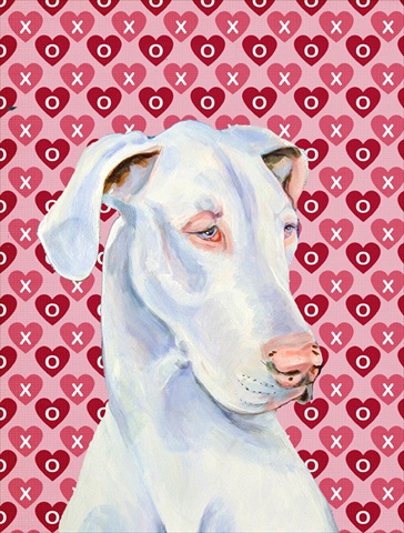 Great Dane Hearts Love Valentines Day Flag Canvas House Size
