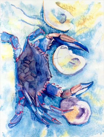 28 x 40 in. Crab Flag Canvas House Size