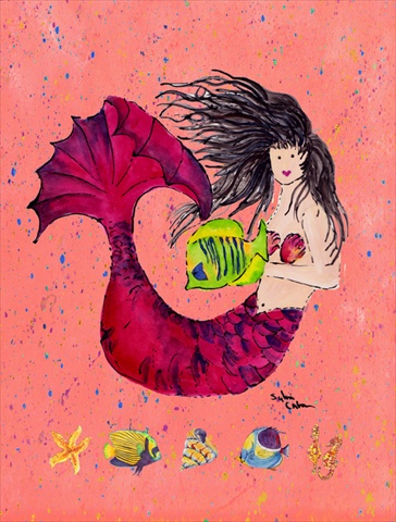 Mermaid Flag Garden Size