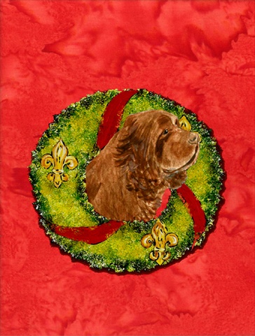 Sussex Spaniel Flag Garden Size