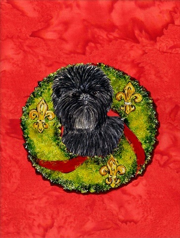 Affenpinscher Flag Canvas House Size