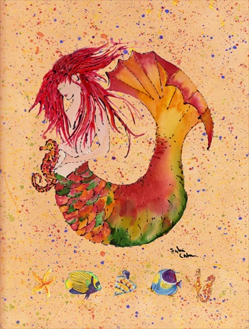 11 x 15 in. Mermaid Flag Garden Size