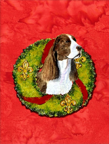 Springer Spaniel Flag Canvas House Size