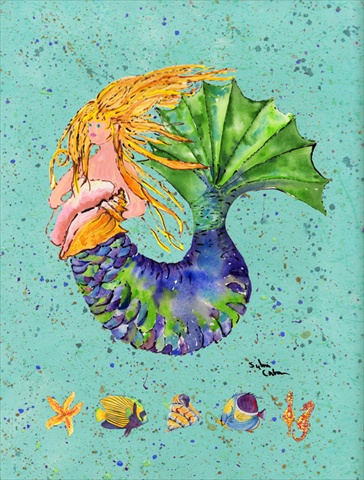 11 x 15 in. Mermaid Flag Garden Size
