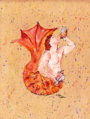 Merman Flag Canvas House Size 28 x 40 in.