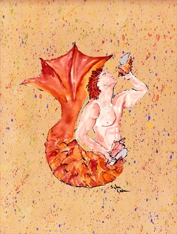 11 x 15 in. Merman Merman Flag Garden Size
