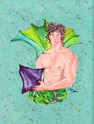 Merman Merman Flag Canvas House Size