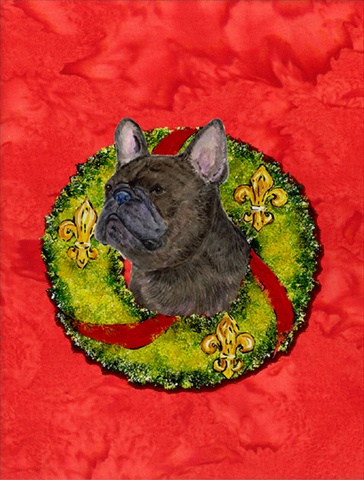 French Bulldog Flag Canvas House Size - 28 x 40 in.