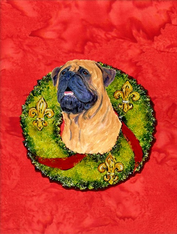 Bullmastiff Flag Canvas House Size