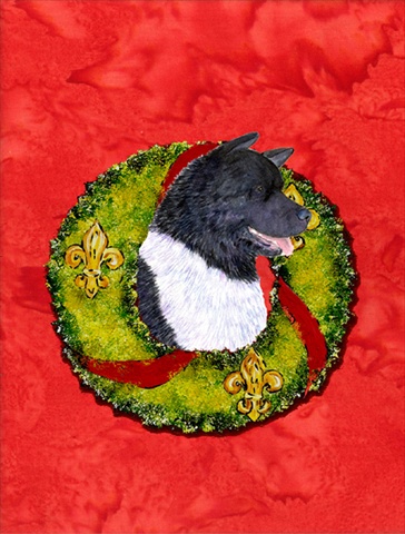 11 x 15 in. Akita Flag Garden Size