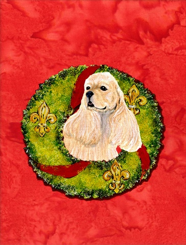 Cocker Spaniel Flag Canvas House Size