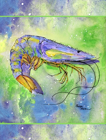 Shrimp Flag Canvas House Size