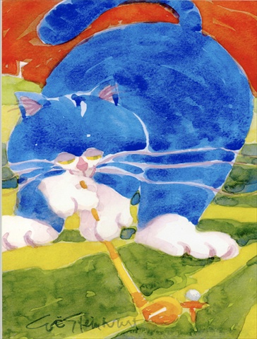 11 x 15 in. Blue Cat Golpher Flag Garden Size