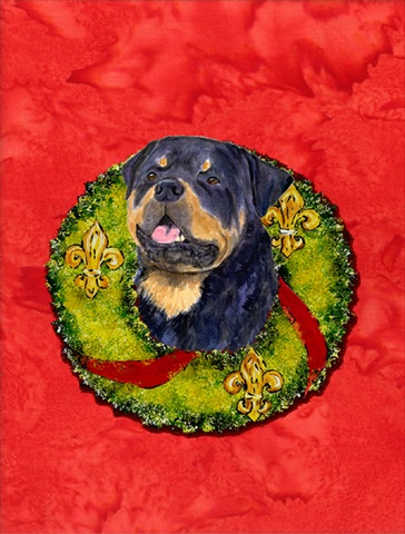 Rottweiler Flag Garden Size