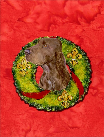 Field Spaniel Flag Garden Size