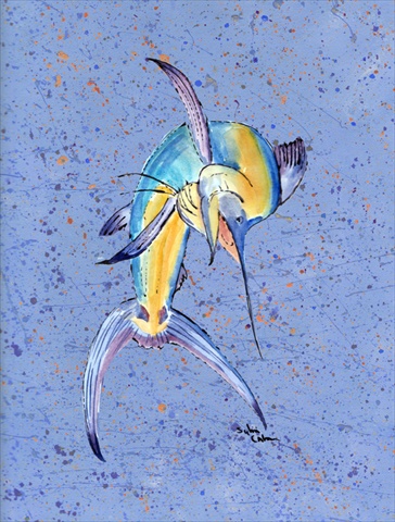 11 x 15 in. Fish Marlin Flag Garden Size