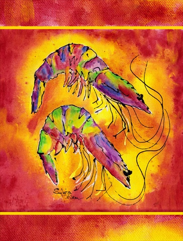 Shrimp Flag Canvas House Size