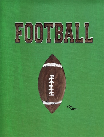 Football Flag Canvas House Size
